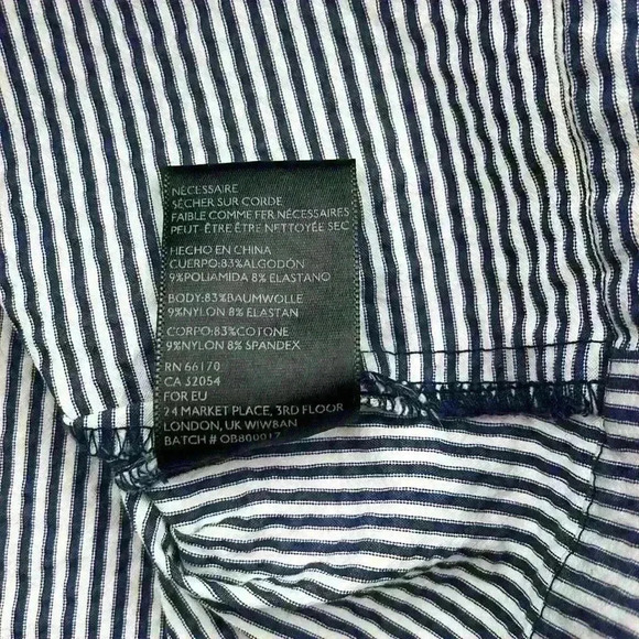 Urban Outfitters Women's Medium Saliorette Striped Mini Skirt Navy Blue White - Picture 6 of 9